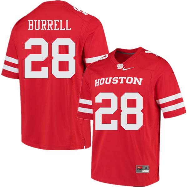 Men #28 Josh Burrell Houston Cougars College Football Jerseys Sale-Red - Click Image to Close